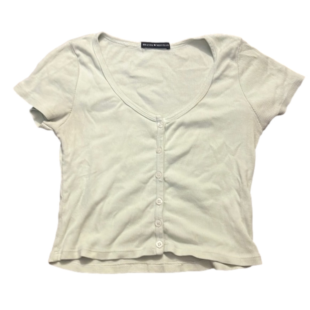 Brandy Melville button front crop top